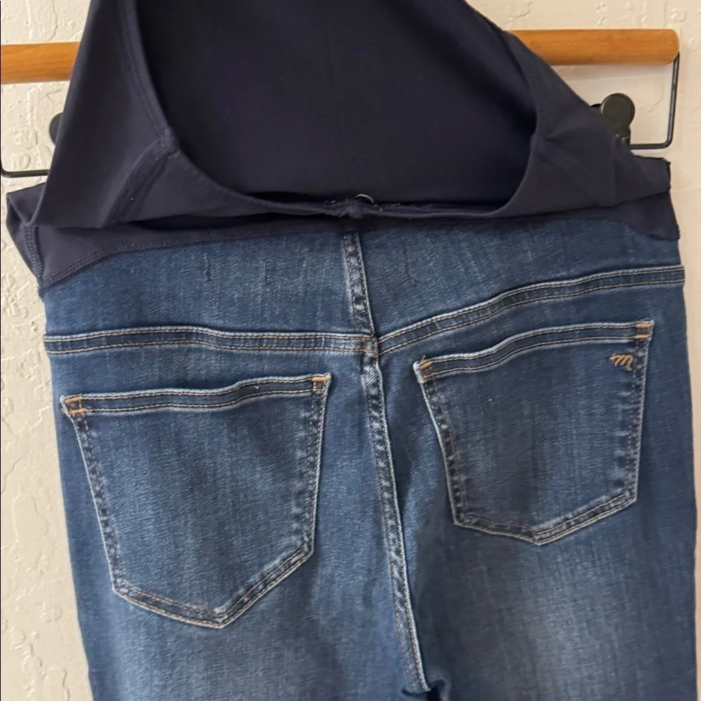 Madewell 25 Over the Belly Skinny Dark Wash Denim Maternity Jeans